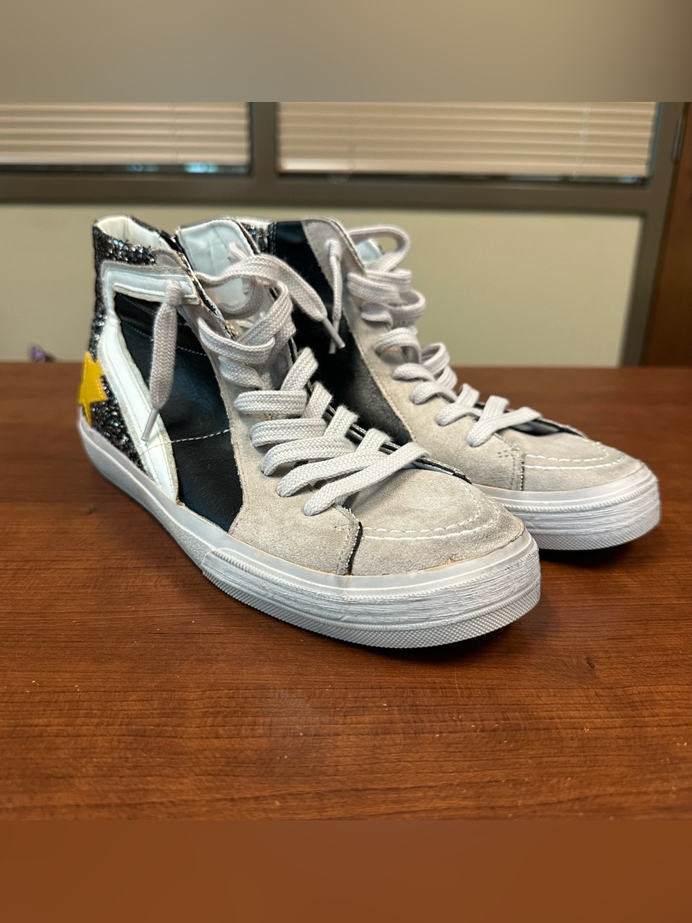 Shu Shop Roxanne high top glitter sneakers Womens 8 star